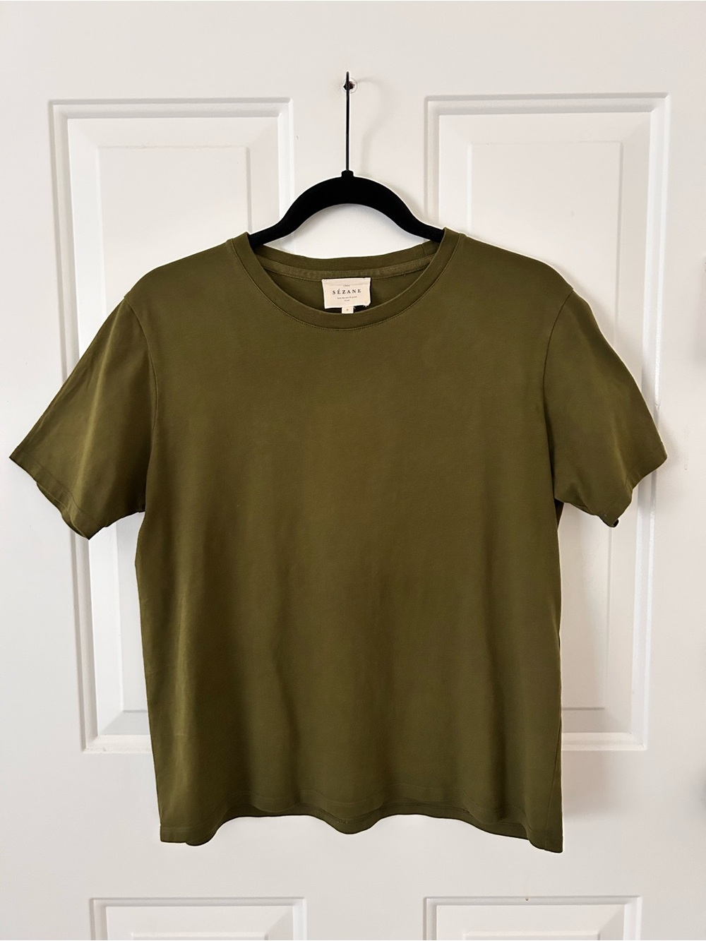 Sezane Conrad T-Shirt perfect green size small - Picture 2 of 4
